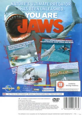 Jaws Unleashed box cover back